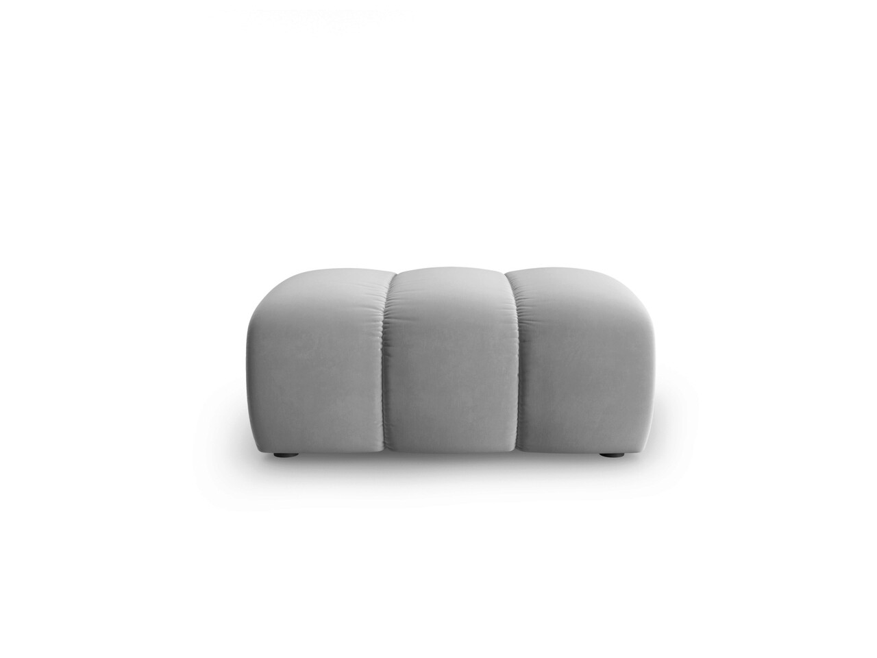 Taburet, Lupine, Micadoni Home, BL, 90x87x40 cm, catifea, gri - imagine 5